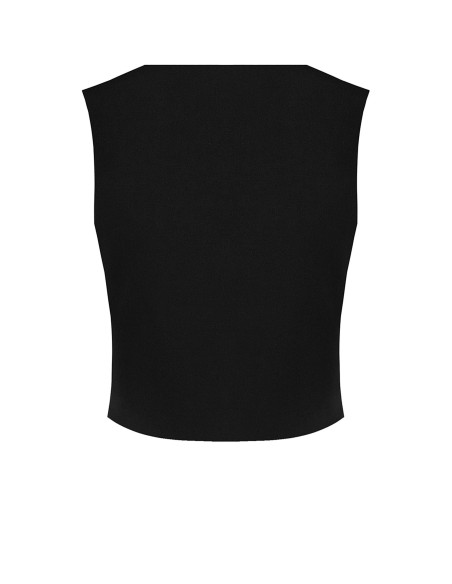 Gilet court en tissu technique avec boutons logo Rinascimento