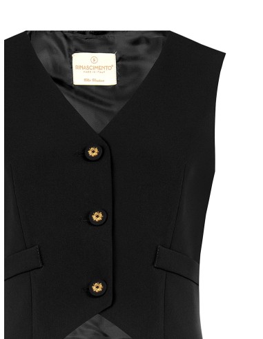 Gilet court en tissu technique avec boutons logo Rinascimento