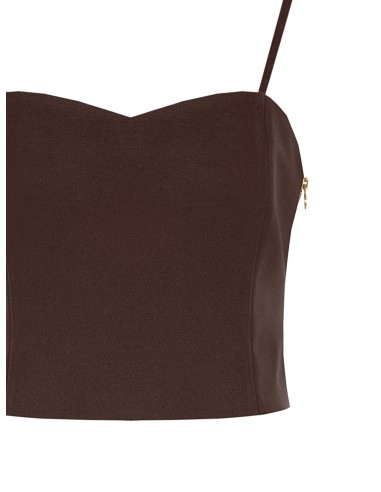 Crop top bustier en tissu technique Rinascimento