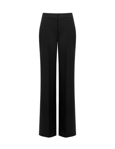 Pantalon palazzo en tissu technique avec bouton et fermeture éclair dissimulés Rinascimento
