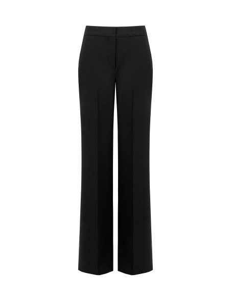 Pantalon palazzo en tissu technique avec bouton et fermeture éclair dissimulés Rinascimento