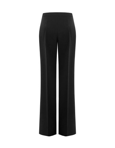 Pantalon palazzo en tissu technique avec bouton et fermeture éclair dissimulés Rinascimento