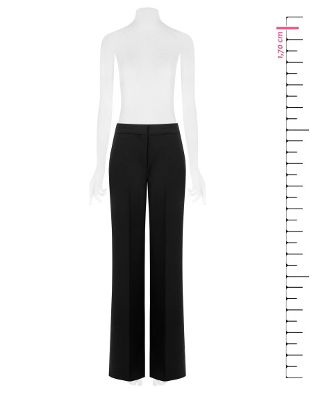 Pantalon palazzo en tissu technique avec bouton et fermeture éclair dissimulés Rinascimento