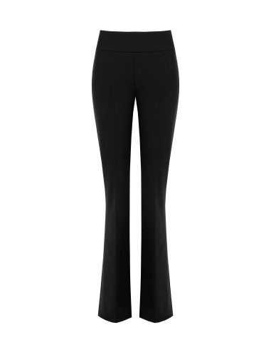 Pantalon évasé en scuba crêpe avec bande à la taille Rinascimento