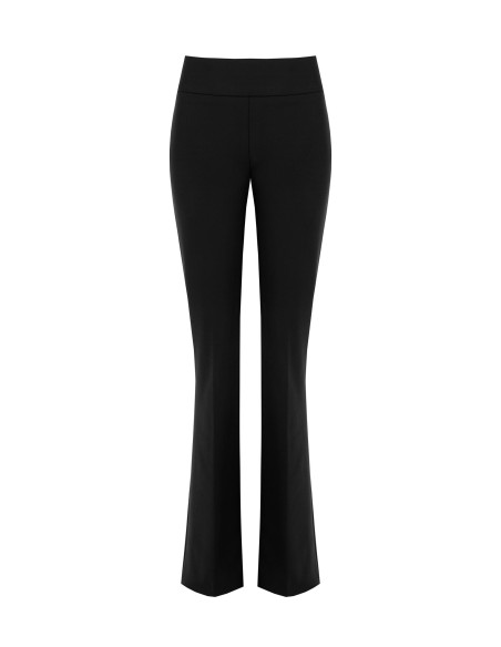 Pantalon évasé en scuba crêpe avec bande à la taille Rinascimento