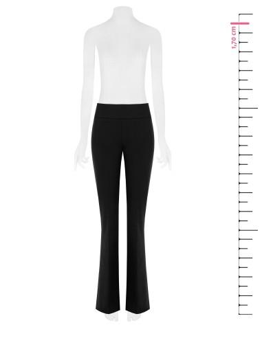 Pantalon évasé en scuba crêpe avec bande à la taille Rinascimento
