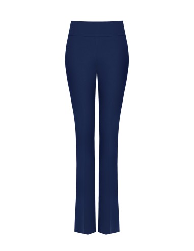 Pantalon évasé en scuba crêpe avec bande à la taille Rinascimento