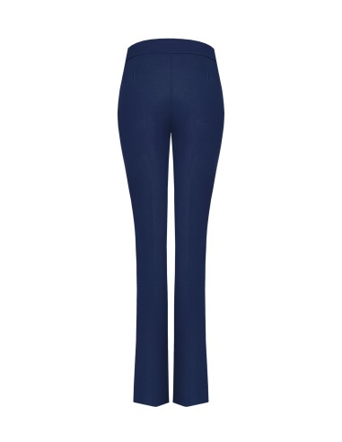Pantalon évasé en scuba crêpe avec bande à la taille Rinascimento
