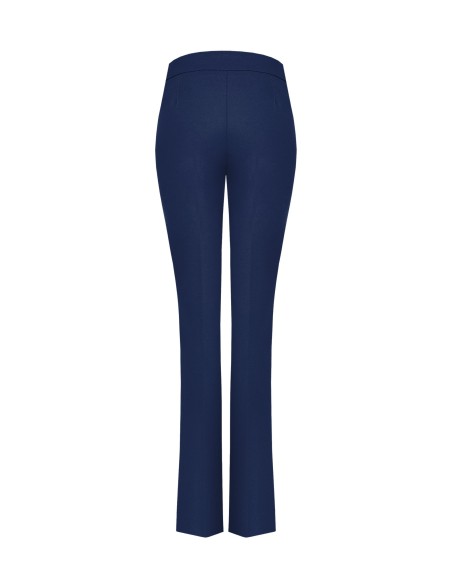 Pantalon évasé en scuba crêpe avec bande à la taille Rinascimento
