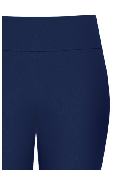 Pantalon évasé en scuba crêpe avec bande à la taille Rinascimento