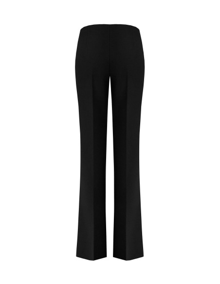 Rechte broek van scuba-crêpe met elastische taille – Rinascimento
