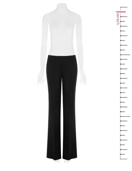 Pantalon droit en crêpe scuba à taille élastiquée Rinascimento