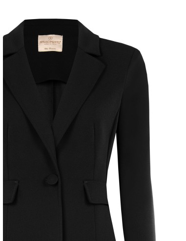 Veste blazer cintrée en crêpe scuba avec bouton assorti Rinascimento