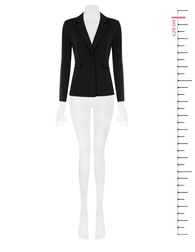 Veste blazer cintrée en crêpe scuba avec bouton assorti Rinascimento