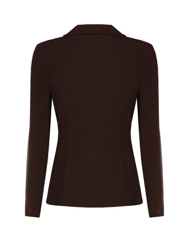 Veste blazer cintrée en crêpe scuba avec bouton assorti Rinascimento