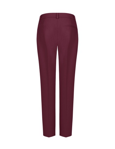 Pantalon cigarette en scuba crêpe avec bouton assorti Rinascimento