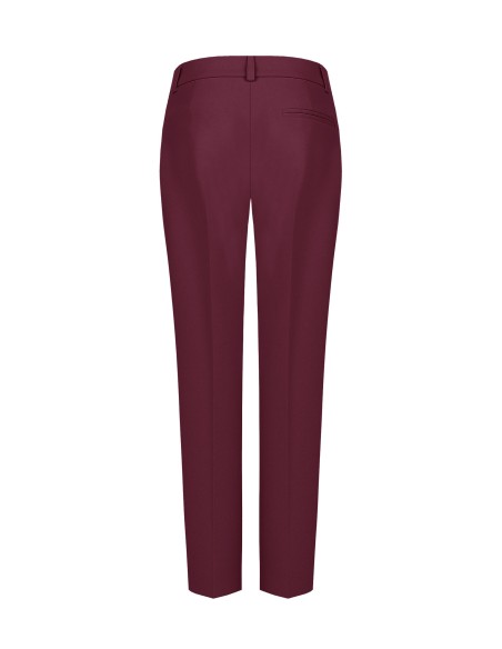 Pantalon cigarette en scuba crêpe avec bouton assorti Rinascimento