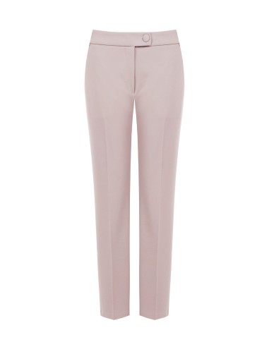 Pantalon cigarette en scuba crêpe avec bouton assorti Rinascimento