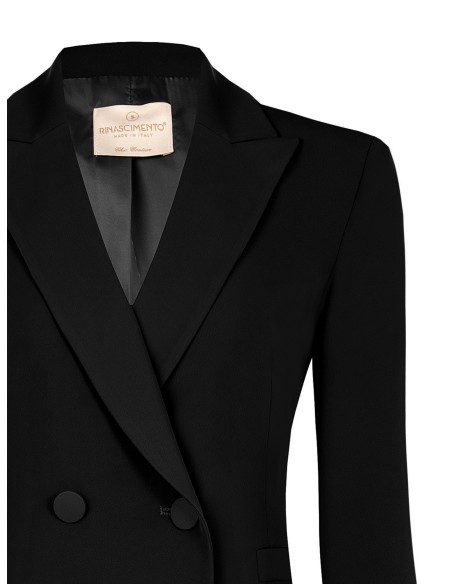 Getailleerde blazer van cadistof met ton-sur-ton metalen knopen – Rinascimento