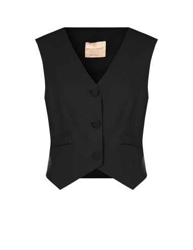 Gilet en tissu cady avec boutons en métal ton sur ton Rinascimento