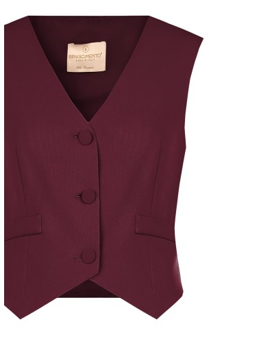 Gilet en tissu cady avec boutons en métal ton sur ton Rinascimento