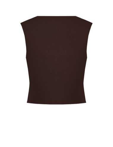 Gilet en tissu cady avec boutons en métal ton sur ton Rinascimento