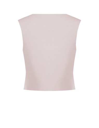 Gilet en tissu cady avec boutons en métal ton sur ton Rinascimento