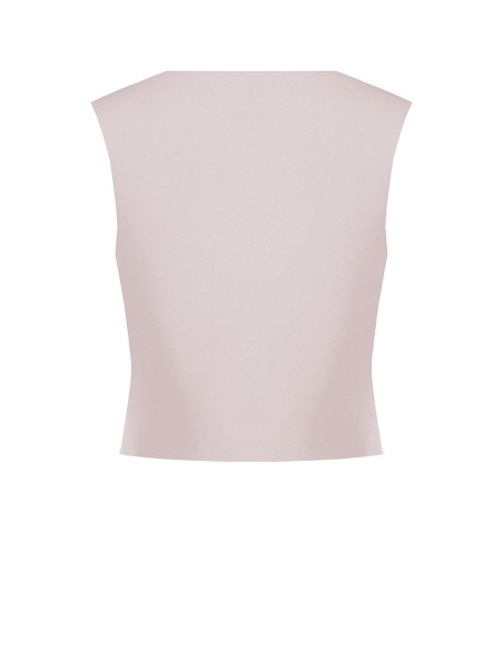 Gilet en tissu cady avec boutons en métal ton sur ton Rinascimento