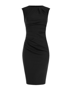 Robe fourreau drapée en broderie « Punto Milano Rinascimento » 2