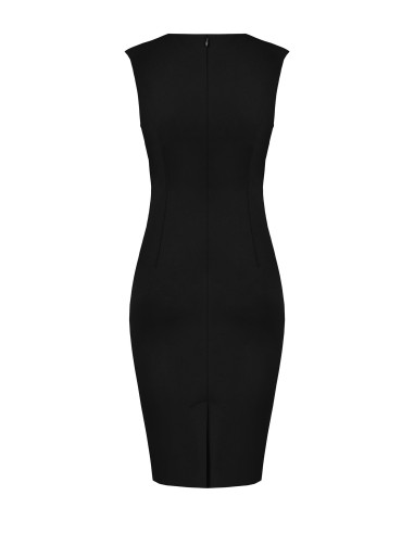 Robe fourreau drapée en maille milano Rinascimento