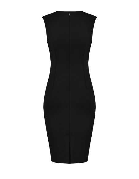 Robe fourreau drapée en maille milano Rinascimento
