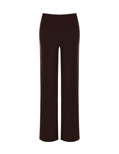 Pantalon palazzo en crêpe scuba à taille élastiquée Rinascimento