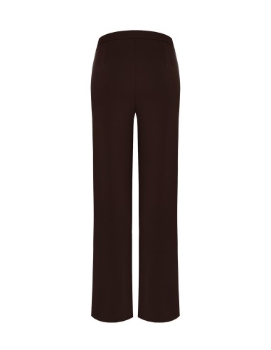Pantalon palazzo en crêpe scuba à taille élastiquée Rinascimento