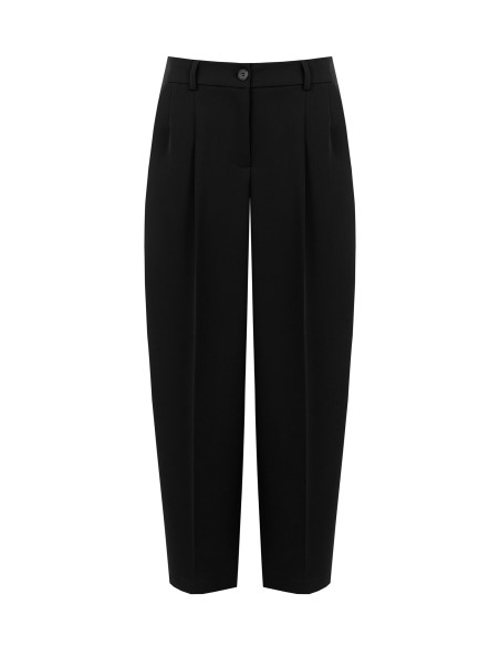 Pantalon ballon en tissu cady avec pinces Rinascimento