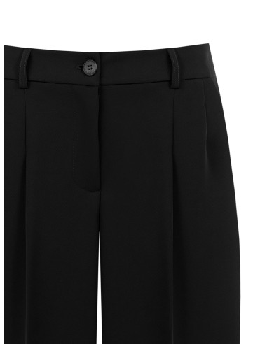 Pantalon ballon en tissu cady avec pinces Rinascimento