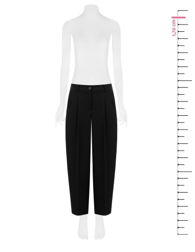 Pantalon ballon en tissu cady avec pinces Rinascimento