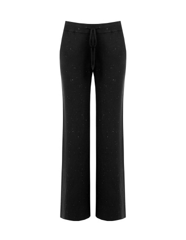 Pantalon large en maille à paillettes Rinascimento