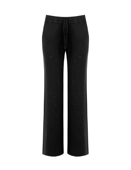 Wijde gebreide broek met pailletten van Rinascimento