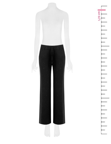 Pantalon large en maille à paillettes Rinascimento