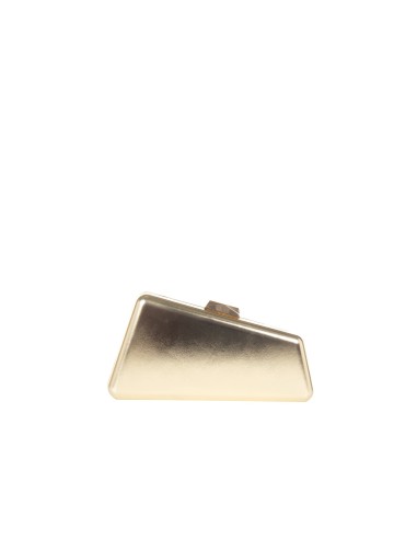 Trapeziumvormige harde tas van metallic kunstleer met kettingschouderband Rinascimento