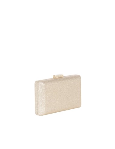 Harde glitterclutch met glittersluiting en kettingschouderband Rinascimento