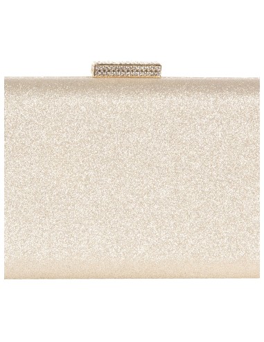 Harde glitterclutch met glittersluiting en kettingschouderband Rinascimento