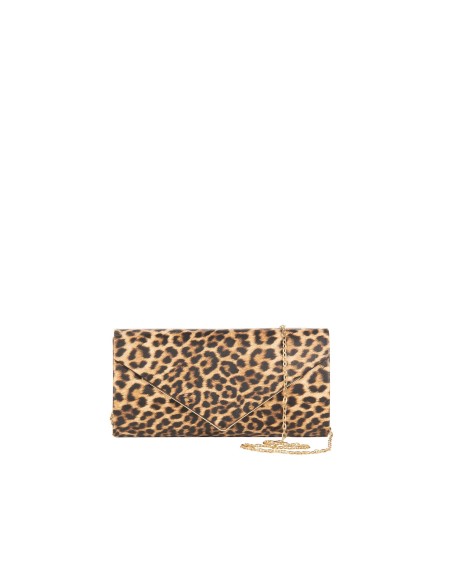 Glitterclutch met metalen detail en kettingschouderriem van Rinascimento