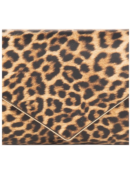 Pochette rigide pailletée avec détail en métal et bandoulière chaîne Rinascimento