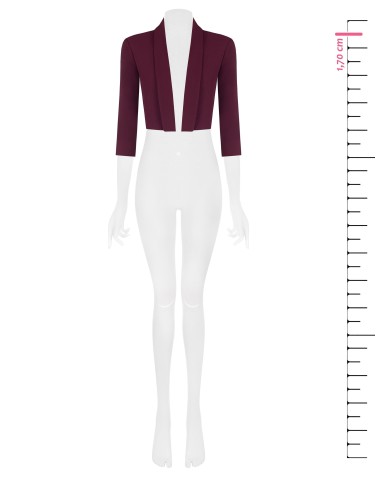 Veste blazer courte ouverte en tissu technique Rinascimento