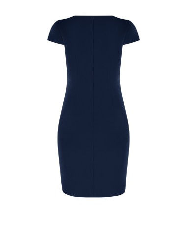 Robe fourreau Curvy en crêpe scuba avec encolure en V froncée sur un côté Rinascimento Curvy