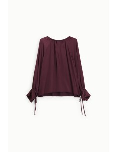 Blouse ample à manches longues et liens Dixie