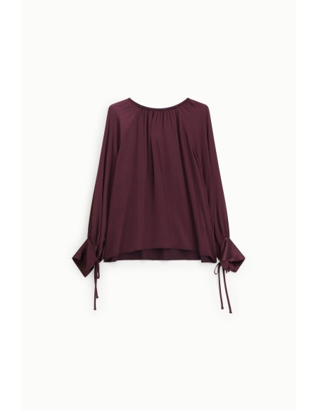 Blouse ample à manches longues et liens Dixie