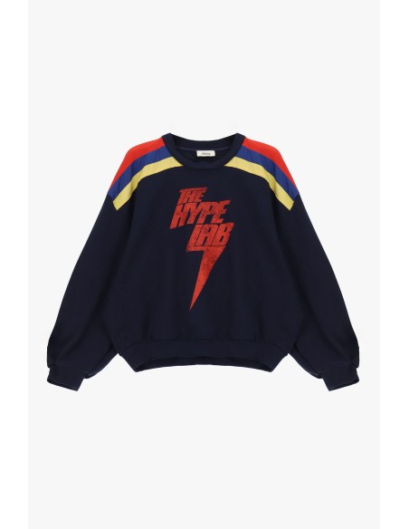 Sweat-shirt Dixie à col rond avec imprimé graphique et détails colorés