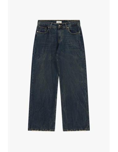 Jean large à effet usé, taille normale, Dixie